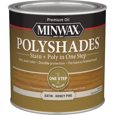 Minwax Polyshades 1/2 Pt. Satin Stain & Finish Polyurethane In 1-Step, Honey Pine 213104444